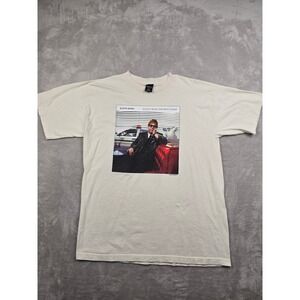 Vintage Elton John T-Shirt Men XL Cream Songs From The West Coast 2001 Y2K *Read